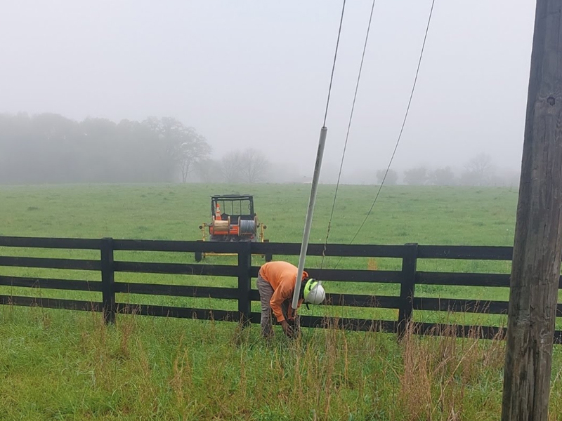 Construction worker in the field